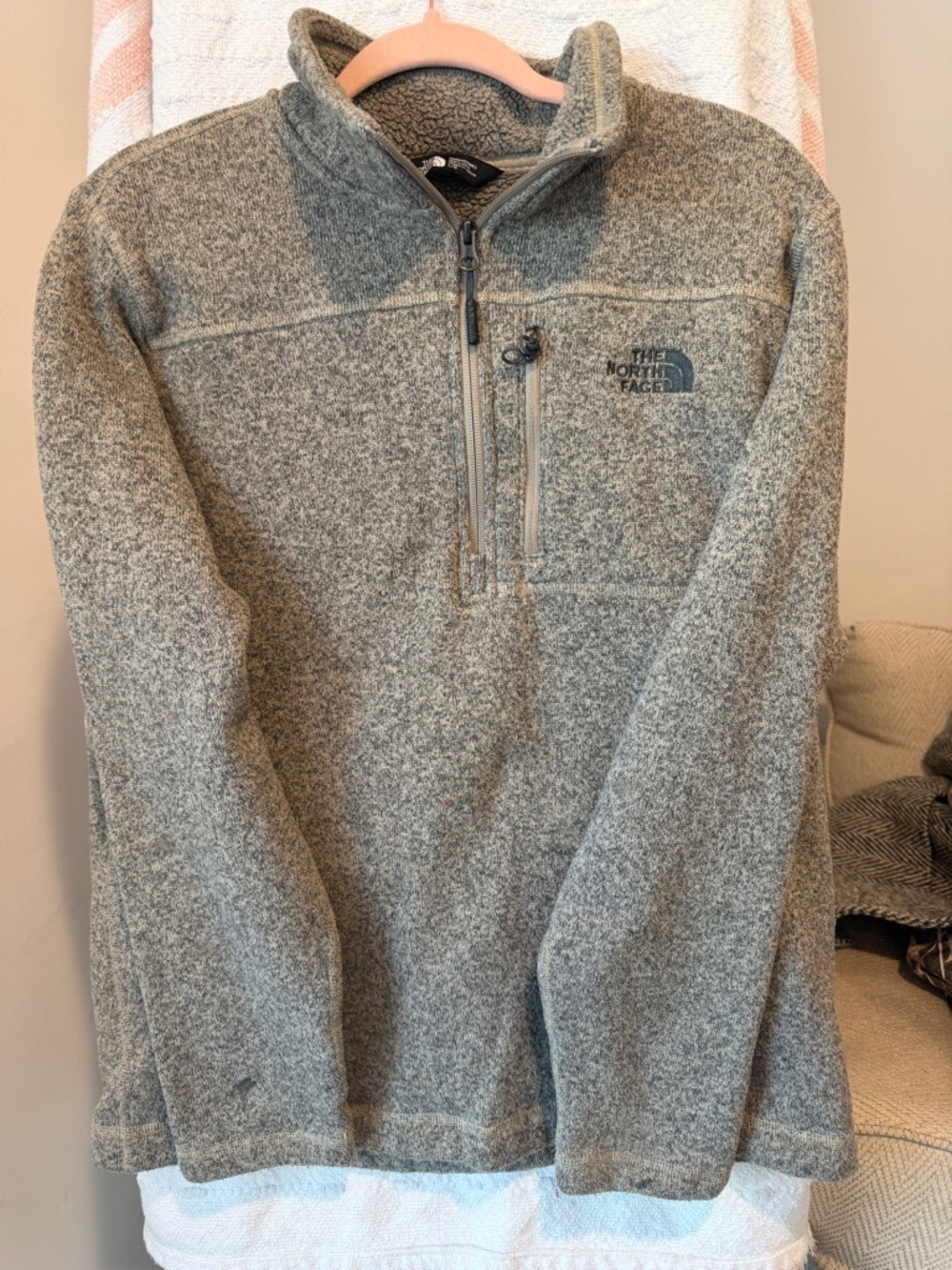 The North Face Men’s Gray Half-Zip Pullover size Large